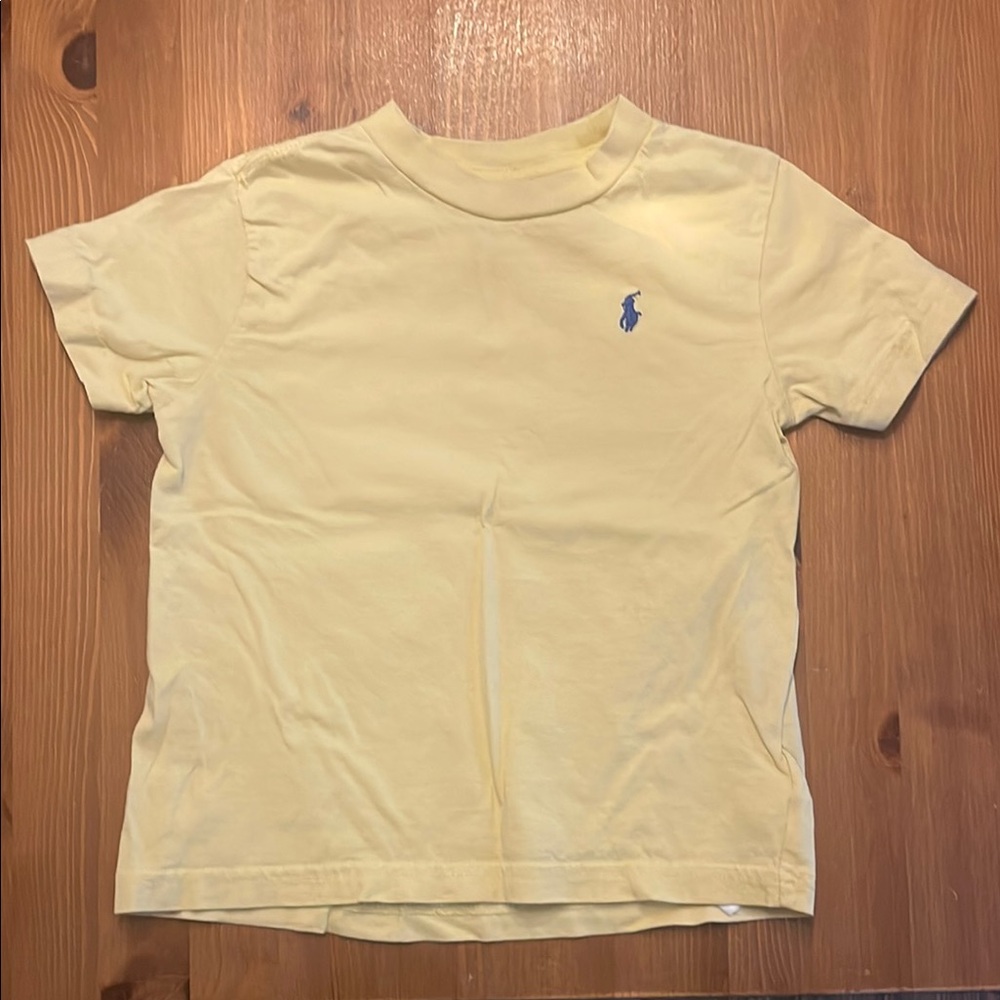 Yellow Kids Shirt with Embroidered Logo